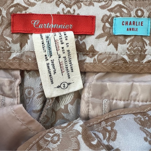 Anthropologie Cartonnier Damask Charlie Ankle Pants Sz 2 - Picture 10 of 10
